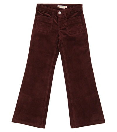 Shop Bonpoint High-rise Flared Corduroy Pants In Red