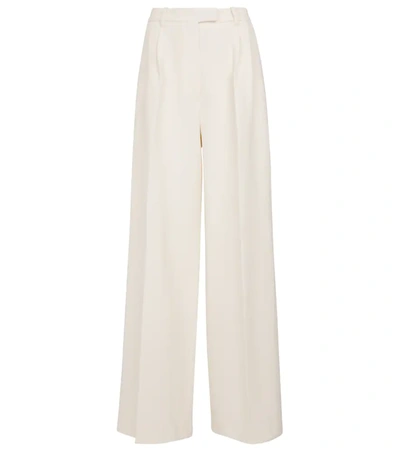 Shop Altuzarra Bendix Virgin Wool Wide-leg Pants In White