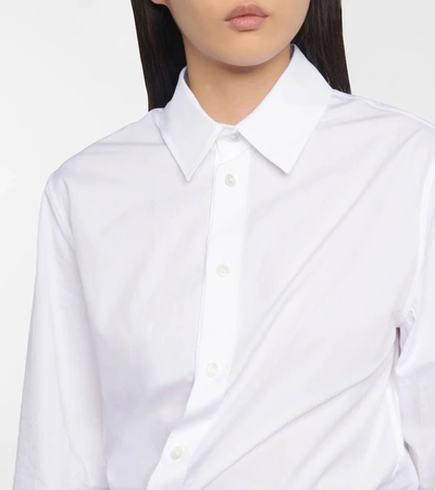 Shop Ann Demeulemeester Alla Cotton Poplin Shirt In White
