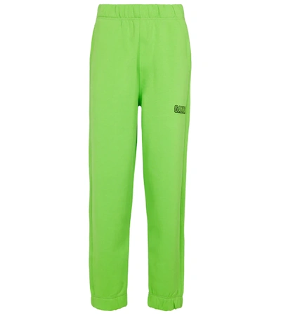 Ganni Software Isoli Jogger In Organic Green Jersey In Green