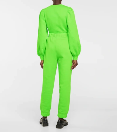 Ganni Software Isoli Jogger In Organic Green Jersey In Green