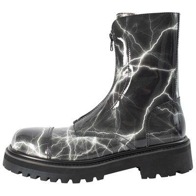 Shop Vetements Leather Boots With Zipper In Black