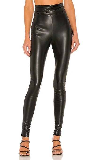 Nookie Viktoria Faux Leather Pants In Matte Black