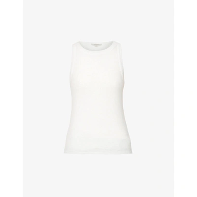Shop Allsaints Womens White Rina Stretch-jersey Tank Top