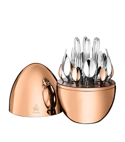 Shop Christofle Mood Gold 24-piece Canteen In Rose Gold