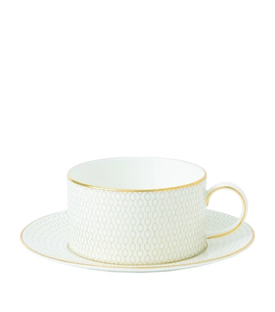 Shop Wedgwood Arris Teacup And Saucer In White