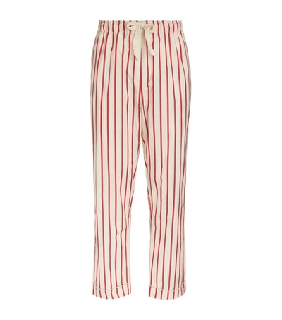 Shop Wales Bonner Kamau Striped Trousers In Red