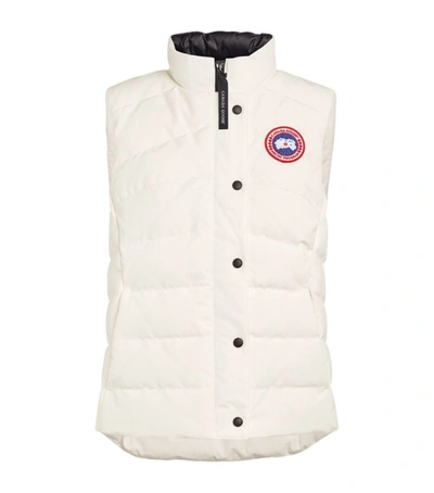 Shop Canada Goose Padded Freestyle Gilet In White