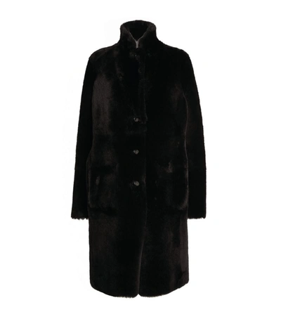 Shop Joseph Brittany Polar Coat In Black
