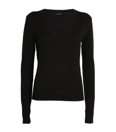 Shop Joseph Cashmere V-neck Sweater In Black