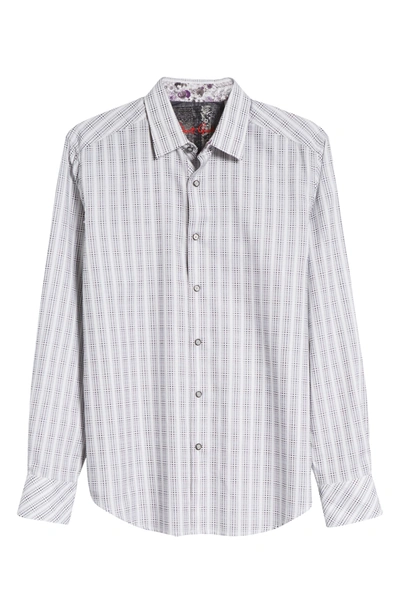 Shop Robert Graham Illusionist Classic Fit Geo Print Button-up Shirt In Grey
