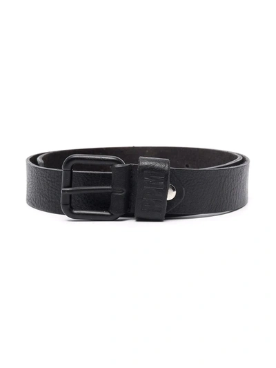 Shop Paolo Pecora Buckled Leather Belt In 黑色