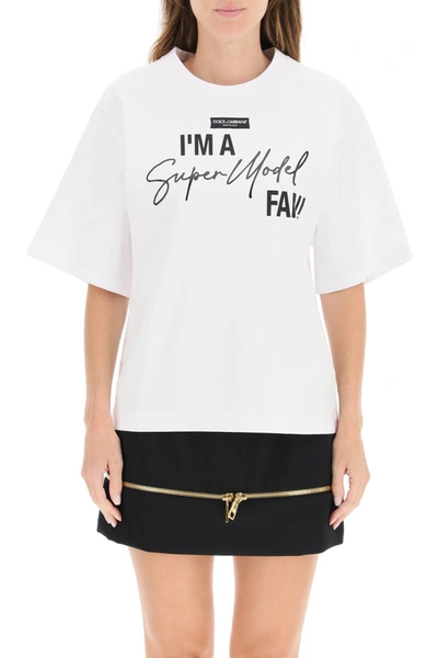 Shop Dolce & Gabbana Super Model Print T-shirt In Mixed Colours
