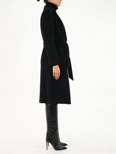 Shop Tagliatore Molly Belted Coat In Black