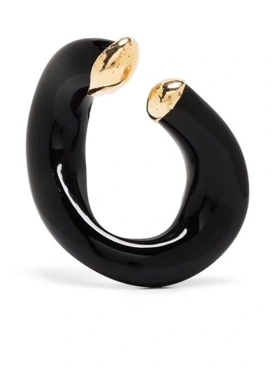 Shop Beatriz Palacios Noir Link Ear Cuff In Black