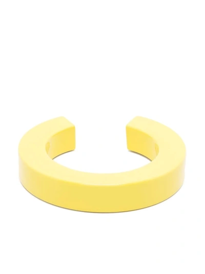 Shop Uncommon Matters Aperture Chunky Bangle In Gelb