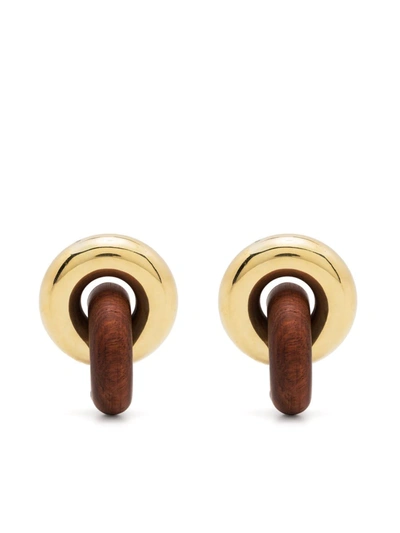 Uncommon Matters Cumulus Two-tone Earrings In Gold