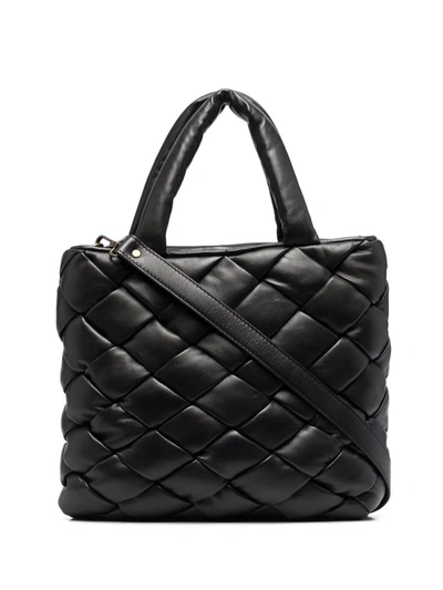 Shop Officine Creative Interwoven Leather Tote Bag In Black