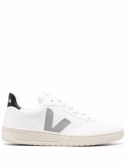 Shop Veja V-10 Low-top Sneakers In White