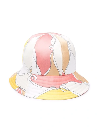 Emilio Pucci Junior Losanghe-print Bucket Hat In Neutrals