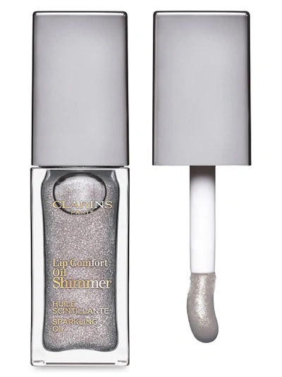Shop Clarins Women's Lip Comfort Oil Shimmer In Silver