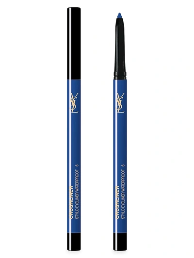 Shop Saint Laurent Women's Crushliner Waterproof Long-wear Precise Eyeliner In Blue
