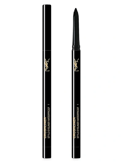 Shop Saint Laurent Women's Crushliner Waterproof Long-wear Precise Eyeliner In Black