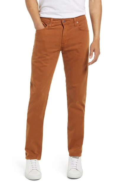 Shop Ag Slim Fit Pants In Clay Stone