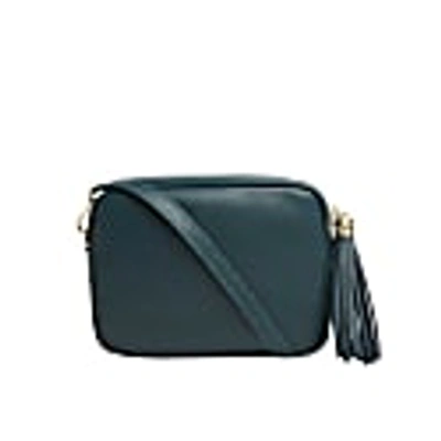 Betsy & Floss Verona Crossbody Tassel Teal Bag With Purple Stripe Strap In Teal