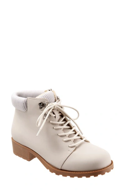 Shop Trotters Becky 2.0 Bootie In Off White Vegan