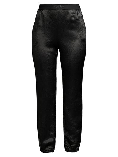 Shop Max Mara Balzac Cropped Joggers In Black