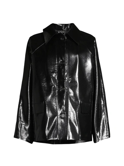 Shop Kassl Women's Original Hip Lacquer Coat In Black