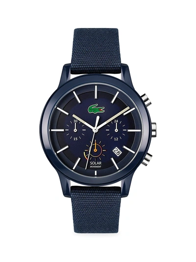 Shop Lacoste 12.12 Solar Chronograph Watch In Blue