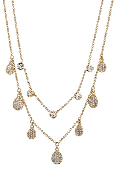 Shop Nadri Coco Cubic Zirconia Layered Necklace In Gold