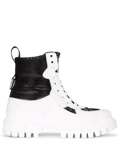 Shop Dolce & Gabbana Chunky-sole Ankle Boots In Weiss
