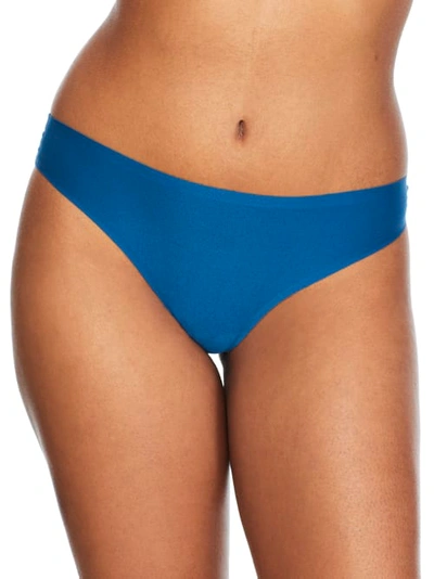 Shop Chantelle Soft Stretch Thong In Myrtle Blue