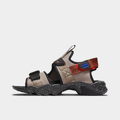 Shop Nike Men's Canyon Adjustable Strap Sandals In Moon Fossil/racer Blue/orange/black