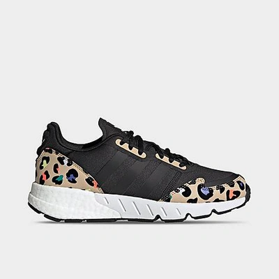 Shop Adidas Originals Adidas Women's Originals Zx 1k Boost Recycled Casual Shoes In Black/black/st Pale Nude