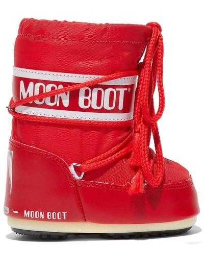 Moon Boot Kids' Little Girl's & Girl's Logo Nylon Boots In Red
