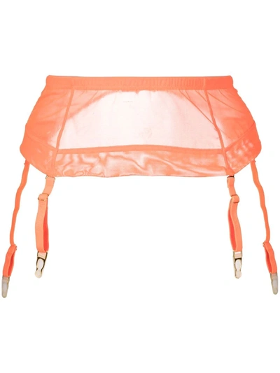 Shop Maison Close Corps À Corps Garter Belt In Orange