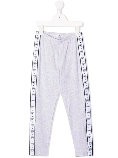 Shop Chiara Ferragni Logo Track Trousers In Grey