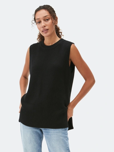 Shop Michael Stars Syd Sweater Vest In Black