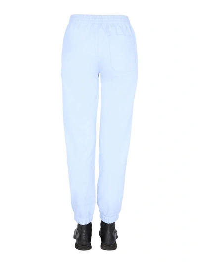 Shop Helmut Lang Jogging Pants With Logo In Baby Blue