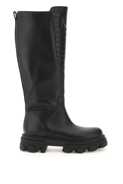 Shop Chiara Ferragni Leather Combat Boots In Black