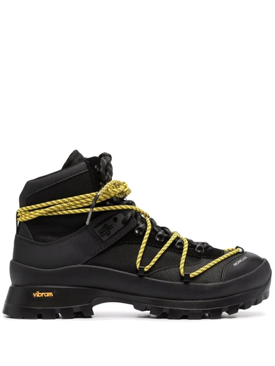 Shop Moncler Glacier Lace-up Hiking Boots In Schwarz