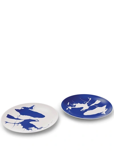 Shop Cassina Neige Dessert Plates (set Of 2) In Weiss