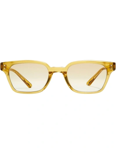Shop Gentle Monster Leroy Ol2 Square-frame Sunglasses In Gelb