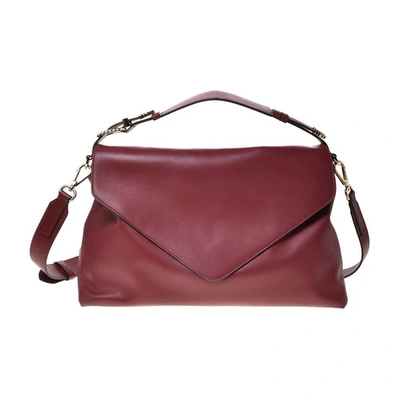 Shop Alberta Ferretti Soft Leather Shoulder Bag In Rosso