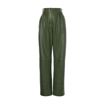 Shop Alberta Ferretti Straight-leg Pants In Verde