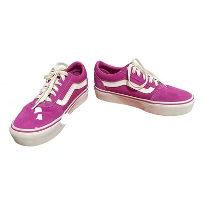 Pre-owned Vans Velvet Trainers In Pink